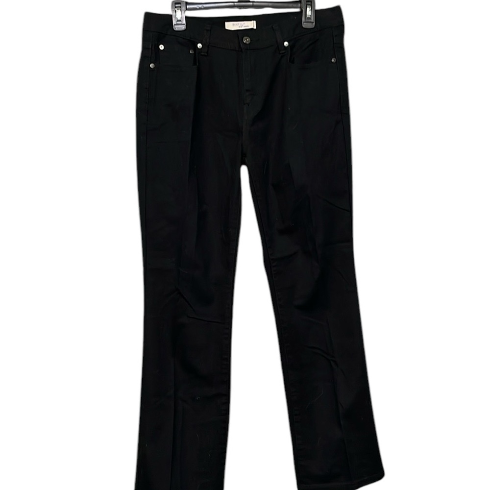 LEVI’S size 12 black high waist jeans Retro flare leg very dark black